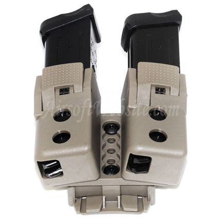 APS Quantum Mechanics Lockable Double Magazine Pouch For G17 / G18C / G19 / G22 / G23 / G24 / G34 / G35 G-Series GBB Magazine