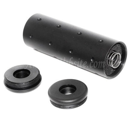 5KU 102mm Aluminium Stubby Suppressor Silencer Barrel Extension Tube For -14mm CCW Counter-Clockwise Thread Barrel Rifles Airsoft Black