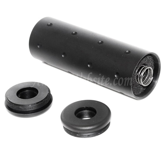 5KU 102mm Aluminium Stubby Suppressor Silencer Barrel Extension Tube For -14mm CCW Counter-Clockwise Thread Barrel Rifles Airsoft Black