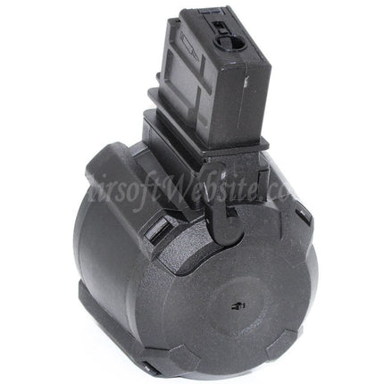 BATTLEAXE 1400rd Sound Control Electric Drum Magazine For G36 Series AEG Rifles Airsoft