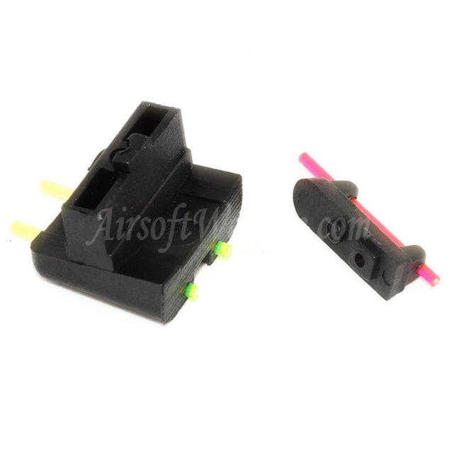 APS Fiber Optic Front & Rear Sight For APS ACP606 GBB Pistols Airsoft