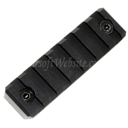 Panneau de rail CYMA 75 mm 7 emplacements 20 mm pour système de rail de garde-main M-LOK noir