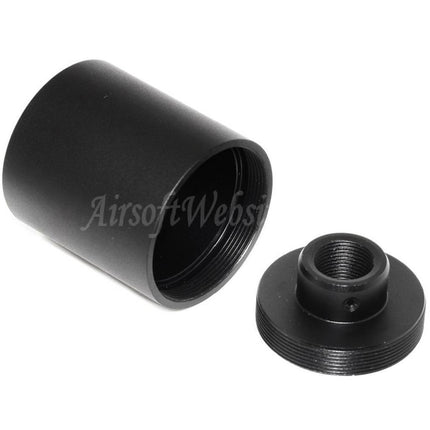 Airsoft Website 48mm/55mm Metal Muzzle Brake Flash Hider For -14mm CCW Counter-Clockwise Thread Barrel Rifles Airsoft Black