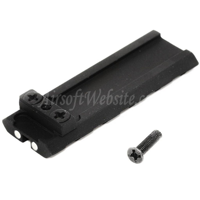 Viseur arrière APS 5 emplacements Picatinny 20 mm avec rail adaptable pour pistolets APS WE AW Tokyo Marui G17 G18C Series GBB Airsoft, noir