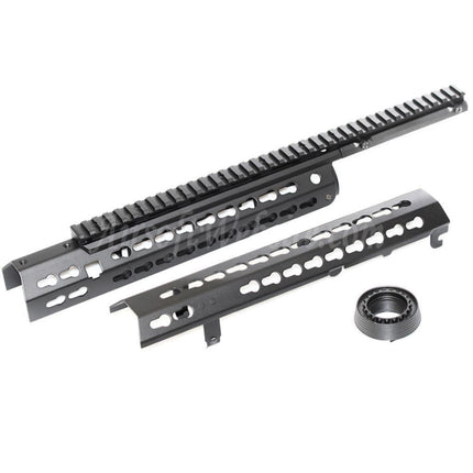 Système de rail de garde-main modulaire CYMA Keymod pour fusils AEG CYMA CM079 Tokyo Marui série M4 Airsoft noir