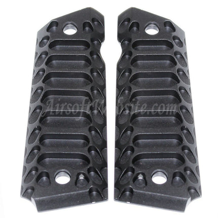 Poignée de pistolet 5KU CNC style Cobra pour pistolets Tokyo Marui M1911 / MEU / Army R27 R28 R29 Airsoft