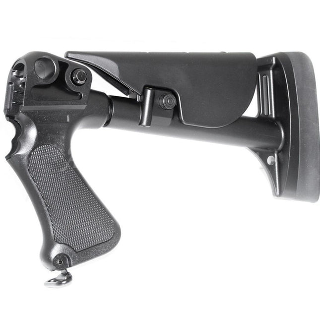 Crosse rétractable CYMA avec poignée en plastique pour fusil de chasse CYMA série M870, noir