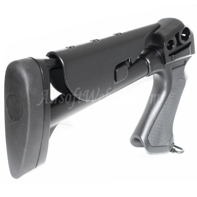 Crosse rétractable CYMA avec poignée en plastique pour fusil de chasse CYMA série M870, noir