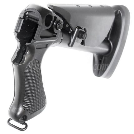 Crosse rétractable CYMA avec poignée en plastique pour fusil de chasse CYMA série M870, noir