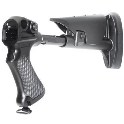 Crosse rétractable CYMA avec poignée en plastique pour fusil de chasse CYMA série M870, noir