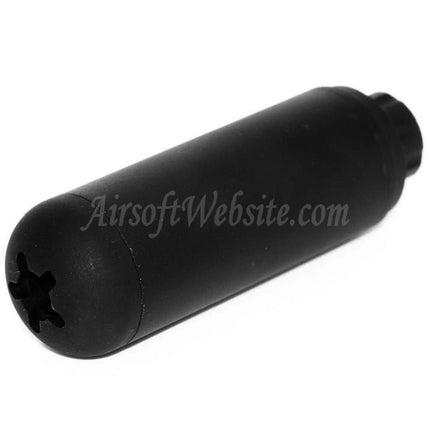 5KU 117mm Aluminium Poseidon Style Micro Suppressor Silencer Barrel Extension Tube For -14mm CCW Counter-Clockwise Thread Barrel Rifles Airsoft Black