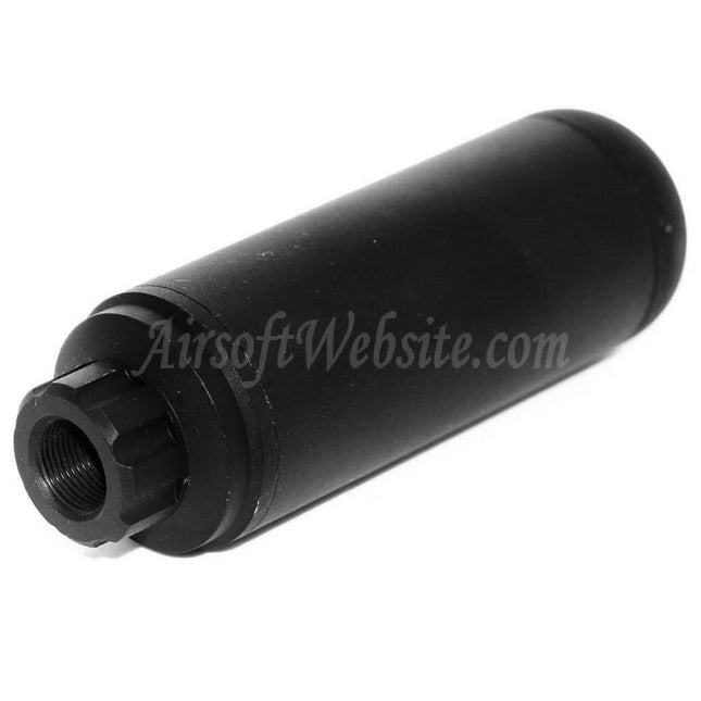 5KU 117mm Aluminium Poseidon Style Micro Suppressor Silencer Barrel Extension Tube For -14mm CCW Counter-Clockwise Thread Barrel Rifles Airsoft Black