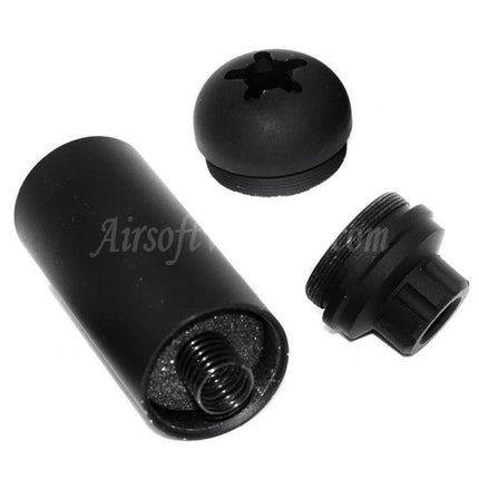 5KU 117mm Aluminium Poseidon Style Micro Suppressor Silencer Barrel Extension Tube For -14mm CCW Counter-Clockwise Thread Barrel Rifles Airsoft Black