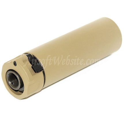 Silencieux 5KU 133 mm SOCOM556 Mini-2 RC avec cache-flamme pour fusils à canon fileté antihoraire -14 mm CCW Airsoft