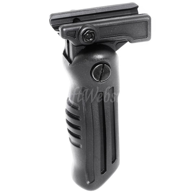 Poignée avant verticale tactique pliable en polymère pour système de rail de 20 mm, noire, pour Airsoft