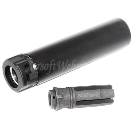 5KU 158mm SOCOM556 RC2 Suppressor Silencer with Flash Hider For -14mm CCW Counter-Clockwise Thread Barrel Rifles Airsoft