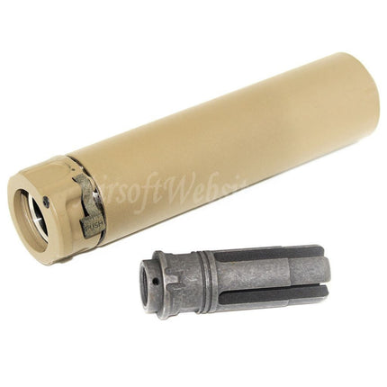 5KU 158mm SOCOM556 RC2 Suppressor Silencer with Flash Hider For -14mm CCW Counter-Clockwise Thread Barrel Rifles Airsoft
