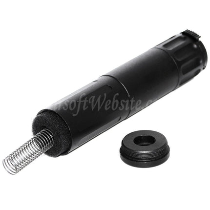 Airsoft Website 170mm Aluminium SR5 Style Quick Release QD Suppressor Silencer Barrel Extension Tube For AAC Flash Hider Rifles Black