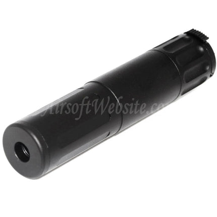 Airsoft Website 170mm Aluminium SR5 Style Quick Release QD Suppressor Silencer Barrel Extension Tube For AAC Flash Hider Rifles Black
