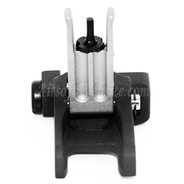 Site web Airsoft : Viseur avant rabattable en métal KAC Style 300M pour fusils AEG MK18 MOD-1 M4 M16, noir/argent