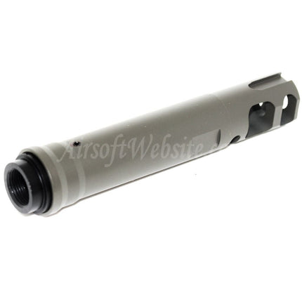 Site web Airsoft : Cache-flamme de frein de bouche type M40A5 de 122 mm pour fusils à canon fileté de 14 mm CCW et antihoraire