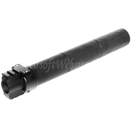 Site web Airsoft 261 mm CM072 SR25 Style QD Suppressor Silencieux avec bloc de gaz pour fusils AEG GBB Noir