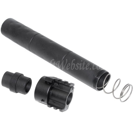 Site web Airsoft 261 mm CM072 SR25 Style QD Suppressor Silencieux avec bloc de gaz pour fusils AEG GBB Noir