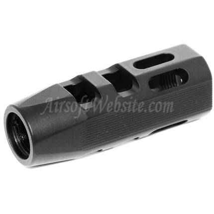 APS 62 mm Evolution Tech Frein de bouche Cache-flamme 1.1 pour fusils à canon fileté antihoraire -14 mm CCW Airsoft Noir