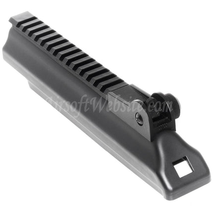 Couvercle de récepteur supérieur avec rail tactique de 20 mm et viseur arrière pour fusils AEG CYMA Tokyo Marui série AKS74U, noir