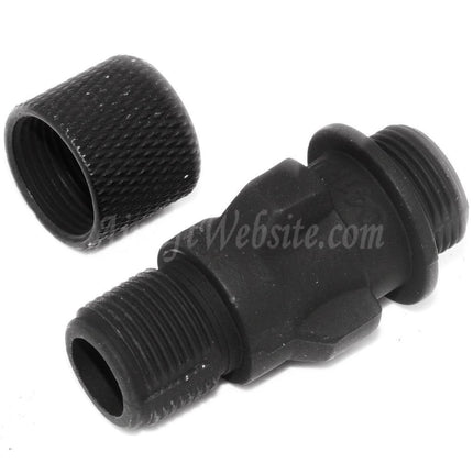 Adaptateur de bouche de fusil CYMA pour cache-flamme en métal, pour fusils AEG CYMA CM041 PDW MP5, noir