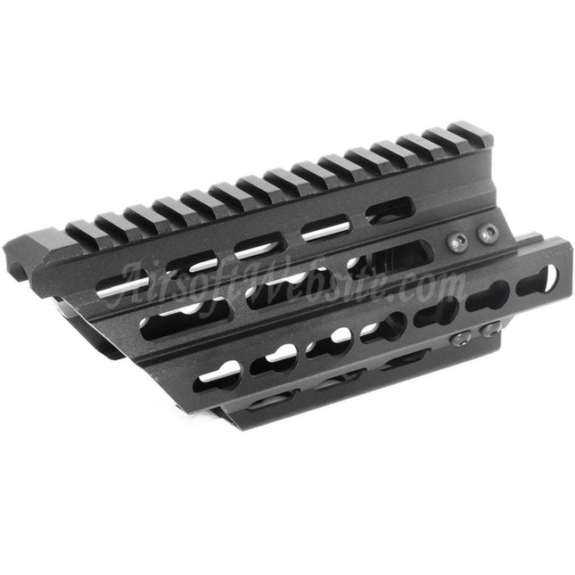 BATTLEAXE 166mm CNC P90 Keymod RAS Handguard Rail System For Tokyo Marui P90 AEG Rifles Airsoft Black