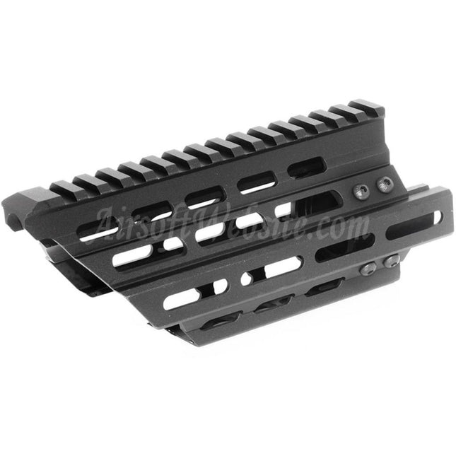BATTLEAXE 166mm CNC P90 Keymod M-LOK RAS Handguard Rail System For Tokyo Marui P90 AEG Rifles Airsoft Black