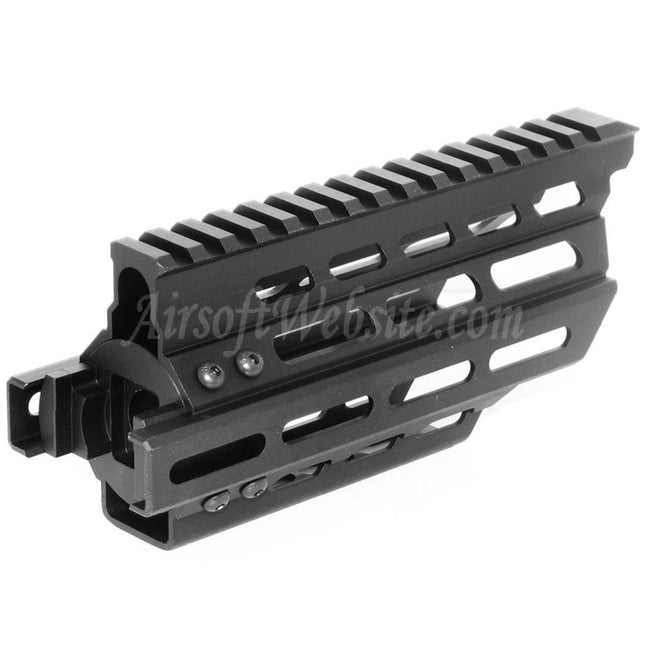 BATTLEAXE 166mm CNC P90 Keymod M-LOK RAS Handguard Rail System For Tokyo Marui P90 AEG Rifles Airsoft Black