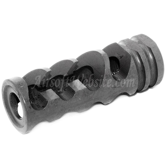 Airsoft Website 63mm DNTC 308 Type Muzzle Brake Flash Hider For -14mm CCW Counter-Clockwise Thread Barrel Rifles