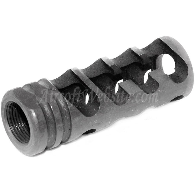 Airsoft Website 63mm DNTC 308 Type Muzzle Brake Flash Hider For -14mm CCW Counter-Clockwise Thread Barrel Rifles
