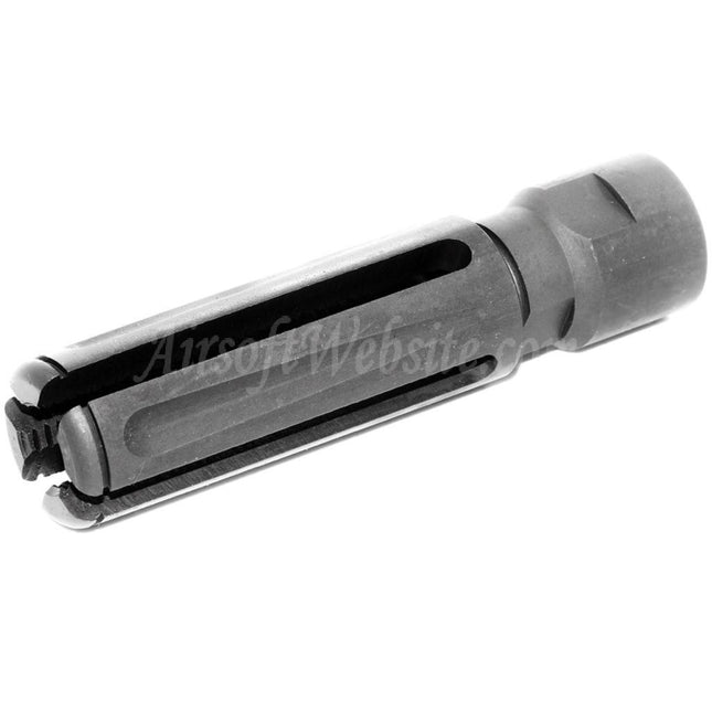 Airsoft Website 240F-M60 7.62 Style Muzzle Brake Flash Hider For -14mm CCW Counter-Clockwise Thread Barrel Rifles
