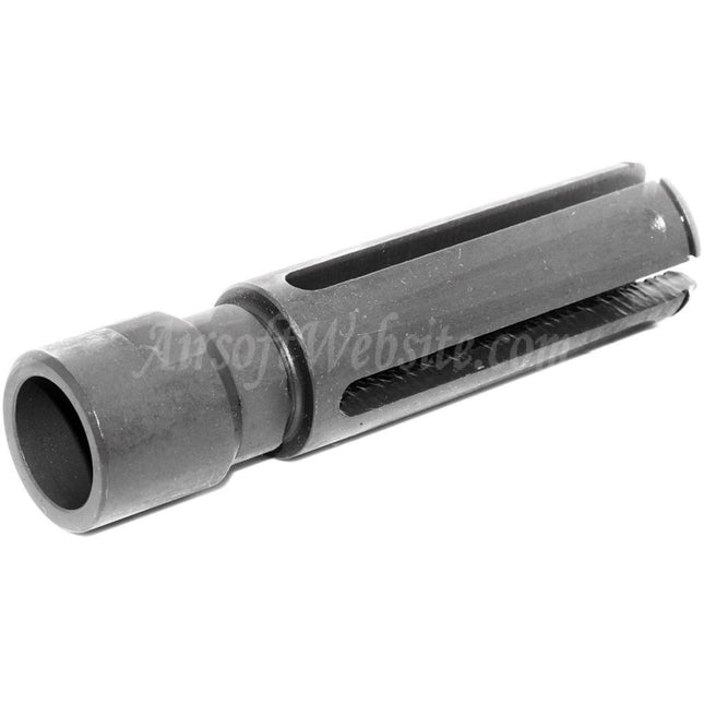 Airsoft Website 240F-M60 7.62 Style Muzzle Brake Flash Hider For -14mm CCW Counter-Clockwise Thread Barrel Rifles