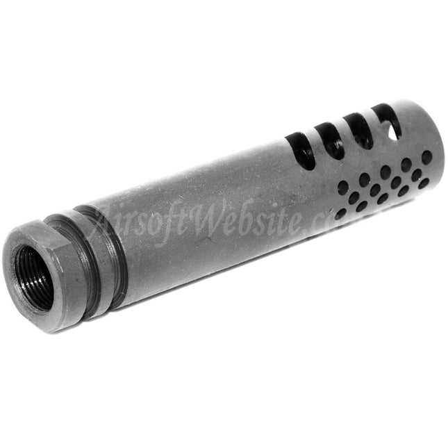 Airsoft Website 102mm Multi Port Metal Muzzle Brake Flash Hider For -14mm CCW Counter-Clockwise Thread Barrel Rifles