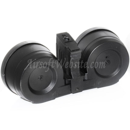 BATTLEAXE 2500rd Electric Sound Control Drum Magazine For AK Series AEG Rifles Airsoft Black