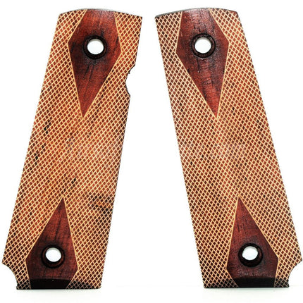 Site web Airsoft, revêtement de poignée en bois pour pistolets Bell Army AW WE KJ ​​Tokyo Marui M1911 MEU SERIES 70 M45A1 WARRIOR GBB, marron