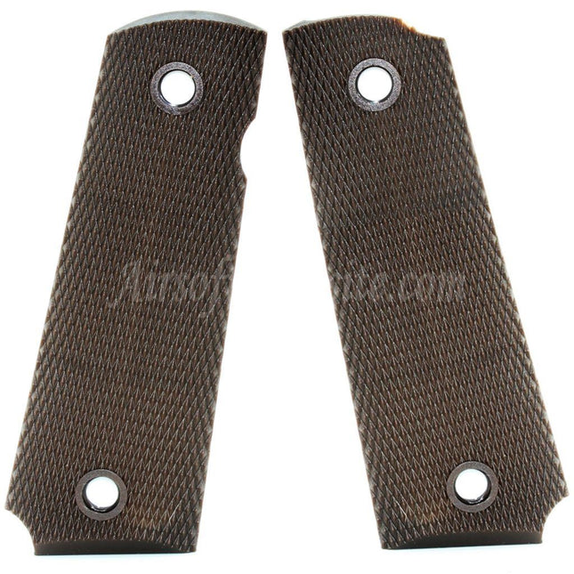 Airsoft Website Plastic Grip Cover For DOUBLE BELL ARMY AW WE KJ Tokyo Marui M1911 M.E.U SERIES 70 M45A1 WARRIOR GBB Pistols Dark Brown