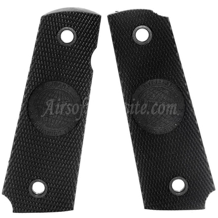 Housse de poignée en plastique (différents styles) pour pistolets DOUBLE BELL ARMY AW WE KJ ​​Tokyo Marui M1911 MEU SERIES 70 M45A1 WARRIOR GBB, noir