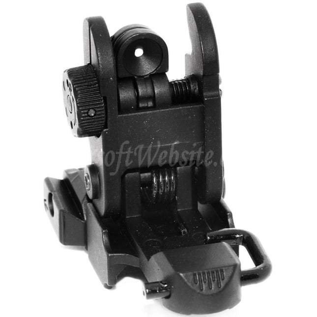 Mire arrière rabattable CYMA M4 S-System pour rail Picatinny 1913 de 20 mm