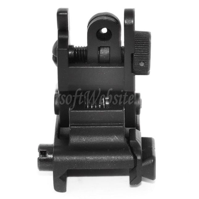 Mire arrière rabattable CYMA M4 S-System pour rail Picatinny 1913 de 20 mm