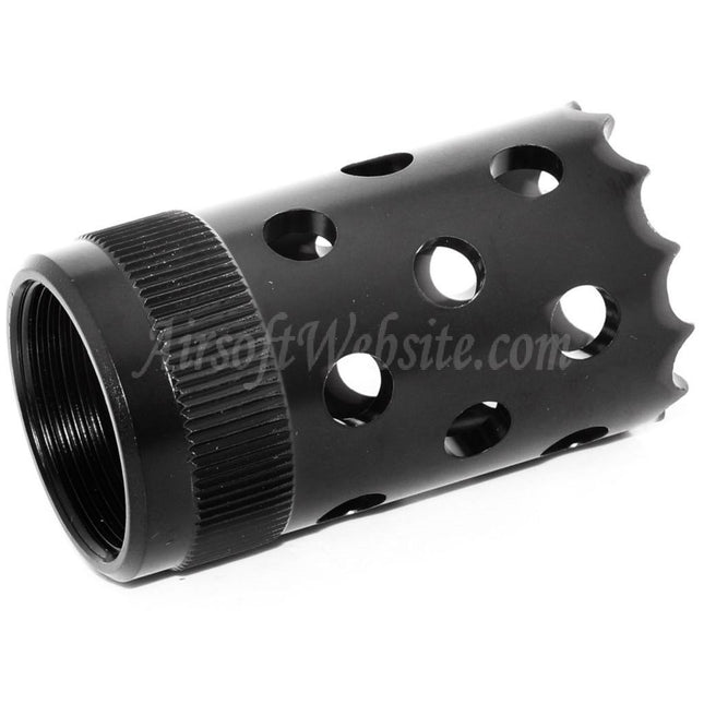 Airsoft Website 50mm Sport Tactical M3 Shotgun Muzzle Brake Flash Hider For -22mm CCW Counter-Clockwise Thread Barrel Rifles Black