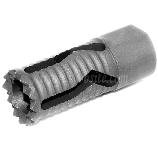 Airsoft Website 57mm Medieval Muzzle Brake Flash Hider For -14mm CCW Counter-Clockwise Thread Barrel Rifles