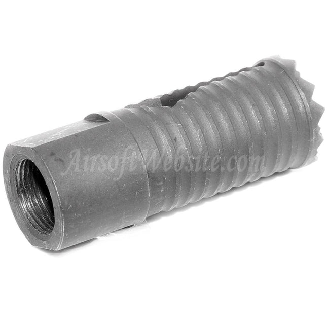 Airsoft Website 57mm Medieval Muzzle Brake Flash Hider For -14mm CCW Counter-Clockwise Thread Barrel Rifles