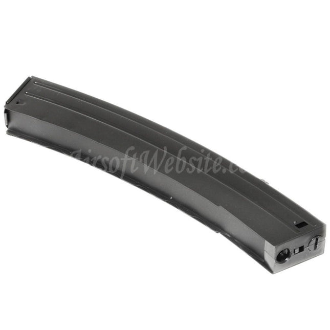 Site web d'airsoft : chargeur 110 cartouches Mid-Cap pour fusils S&amp;T Sterling Series AEG SMG, noir