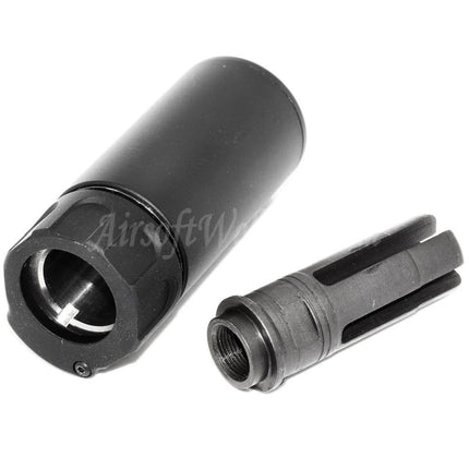 5KU 94mm QD Mini Suppressor Silencer with Flash Hider For -14mm CCW Counter-Clockwise Thread Barrel Rifles Airsoft