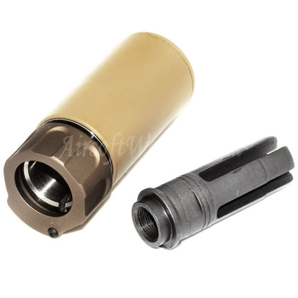 5KU 94mm QD Mini Suppressor Silencer with Flash Hider For -14mm CCW Counter-Clockwise Thread Barrel Rifles Airsoft